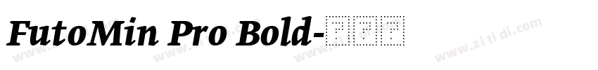 FutoMin Pro Bold字体转换